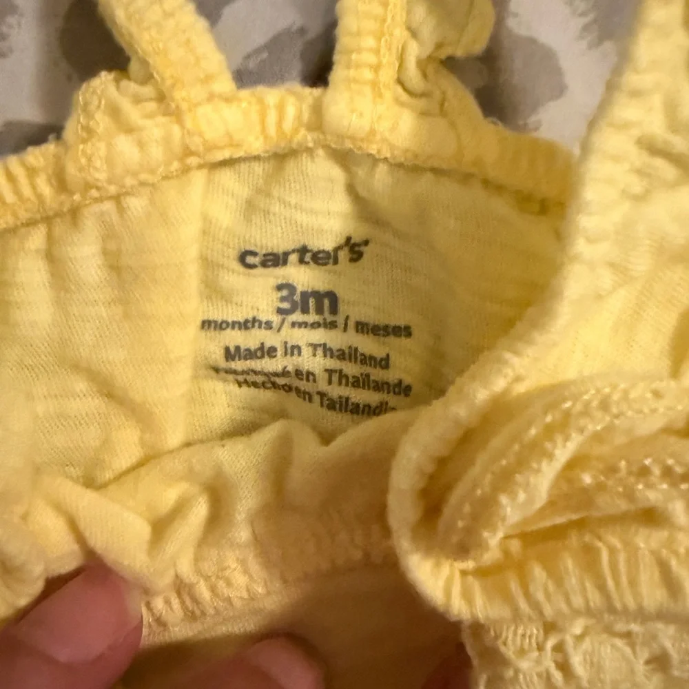 Carter's Yellow Baby Girl Top with Polka Dot Bloomers